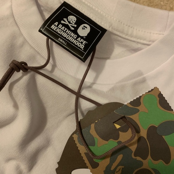 SOLD - Bape / A Bathing NBHD White Pirate Ape Tee - Picture 3 of 7